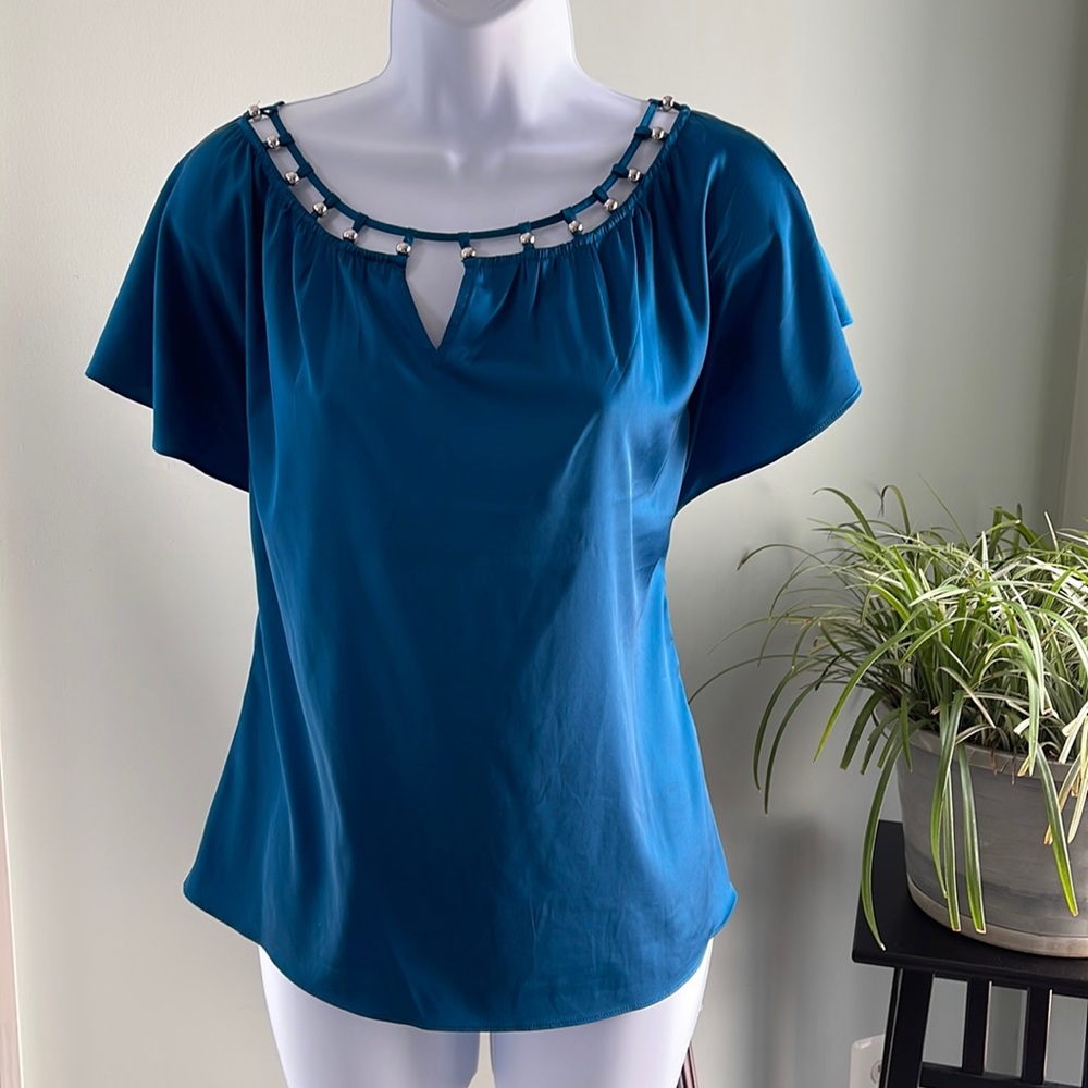 WH|BM Flutter Sleeve Blouse